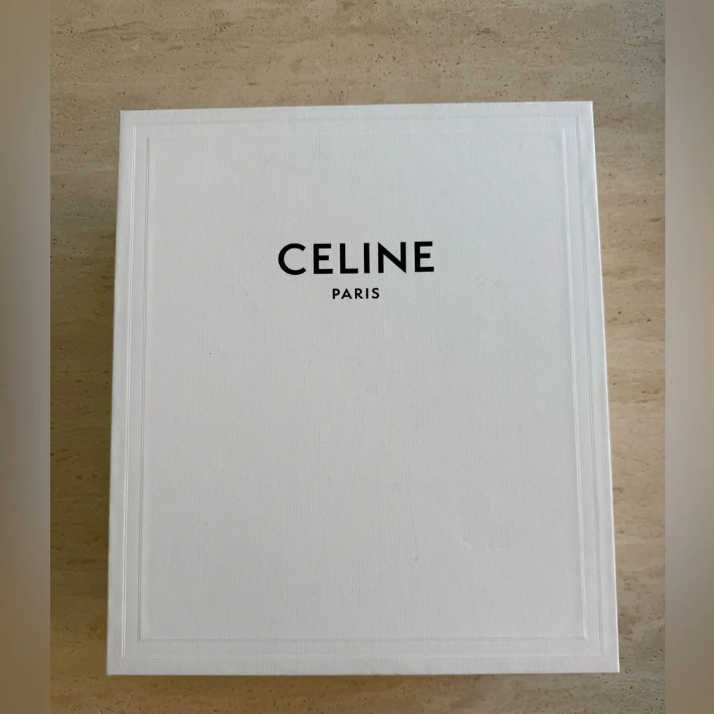 New Celine Mid Lace-up White Calf Skin Sneakers Size:37
